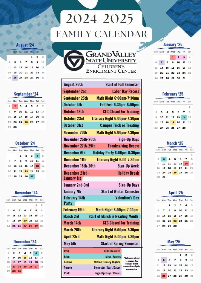 2024-2025 Family Calendar